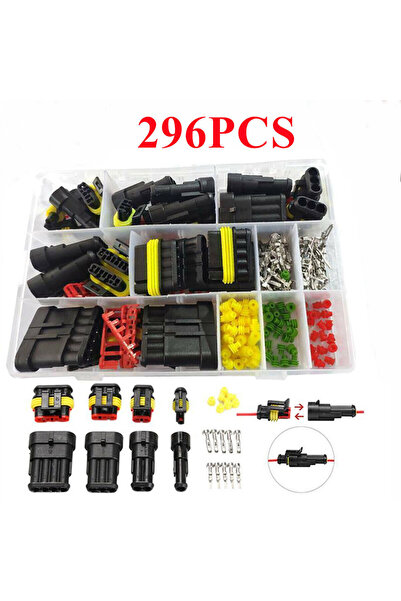 Choice 296pcs 240/296/352/708pcs HID Waterproof Connectors 1/2/3/4 Pin Car El...