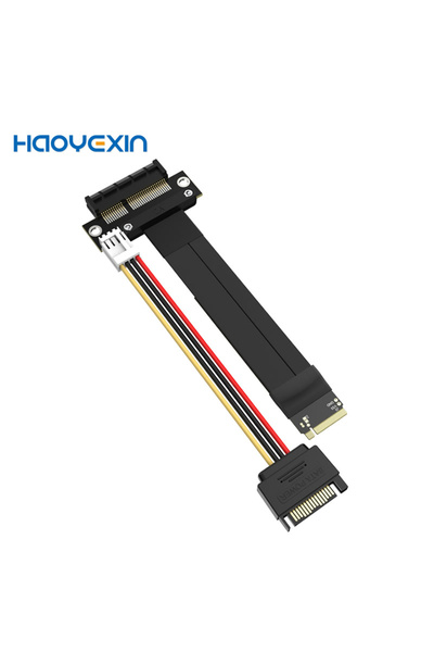 Choice3 بطاقة رايزر PCIe X4 PCI-E3.0 بطول 20 سم من M.2 إلى 4x 180 WO M.2، تدع...
