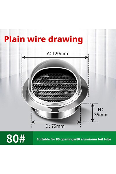 Choice3 B Stainless Steel Ducting Ventilation Exhaust Grille Cover for Wall C...