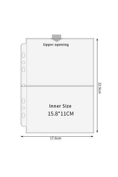 Choice 7Holes-2pocket 10pcs A5 3/7 Ring Binder Transparent Photo Album PP Inn...