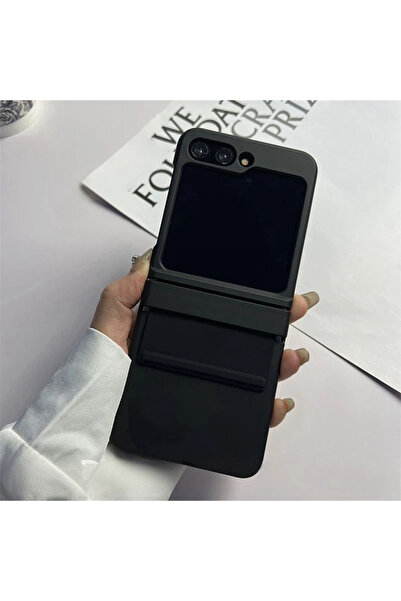 Choice For Samsung Z Flip 5 Black Luxury Silicone Elastic Strap Hinge Shockpr...