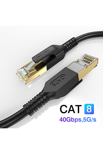 Choice3 0.5m cat 8 Round UGOURD Ethernet Cable Cat 8 Network Internet Lan RJ4...