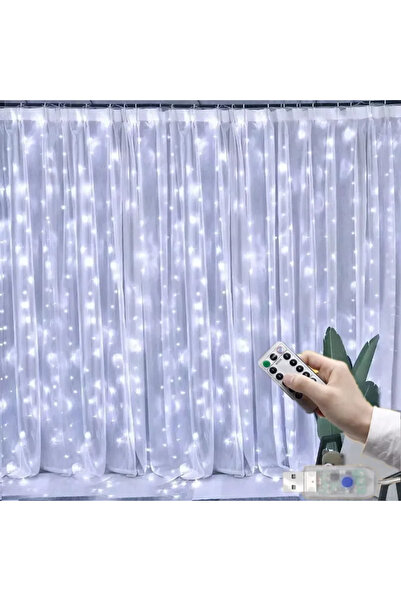 Choice 3Mx2M white USB Powered Christmas Fairy Curtain Lights with Remote 8 M...