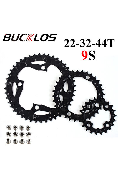 BUCKLOS 3x9S(22-32-44T) 104/64 BCD Bicycle Chainring 22T 24T 26T 32T 38T 42T ...