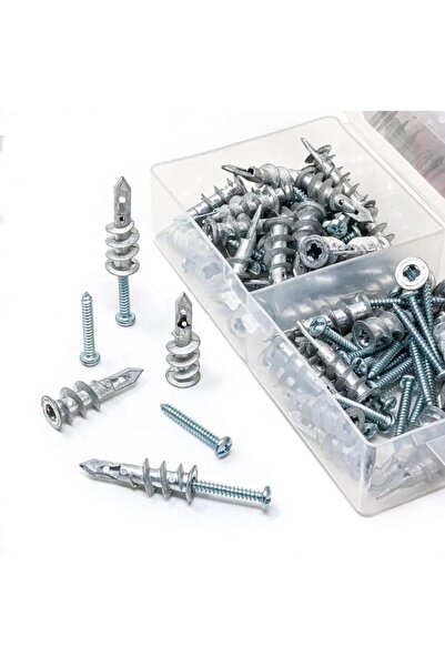 Choice1 50 PCS Set BOX Hollw Wall Plasterboard Anchor Zinc Alloy Drywall Self...