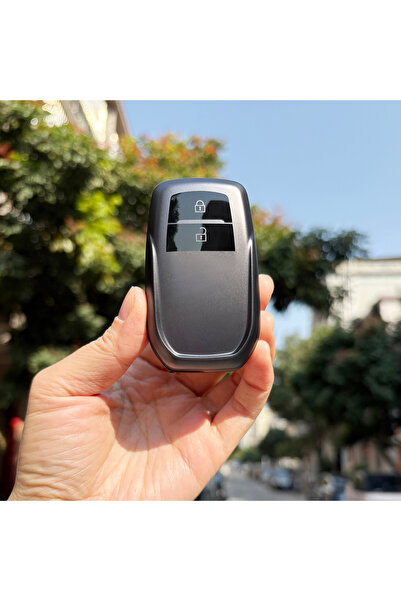 Choice5 2btns grey 1PC Soft TPU Car Key Case Holder For Toyota Hilux Cross Ya...