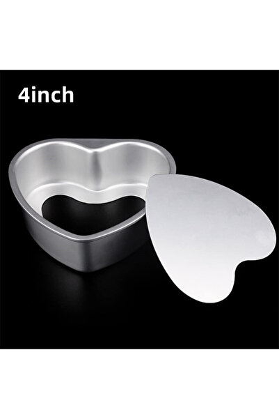 Choice 4inch 3-Piece 4/6/8inch Heart-Shaped Cake Pan Set with Removable Botto...