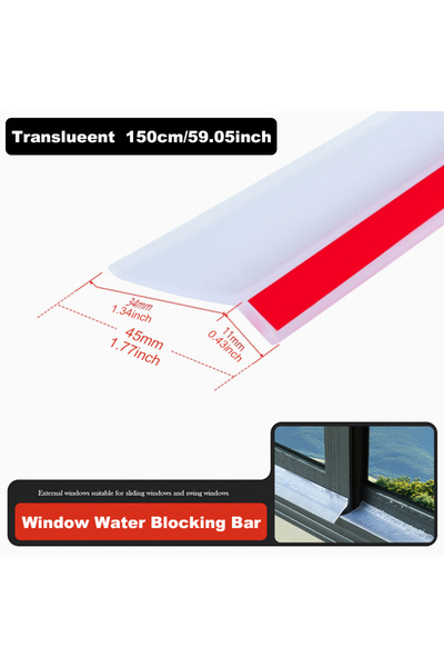 choice2 A-150CM Transparent Window Edge Rainproof Blocking Bar Home Outdoor R...