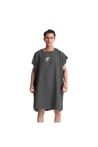 Choice10 105x75cm Dark Gray Mutao Unisex Surf Poncho Robe Towel, Microfiber B...