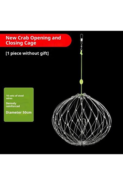 Choice 1 Fishing Net Cage Automatic Open Closing Wire Fish Crab Trap Net Stee...
