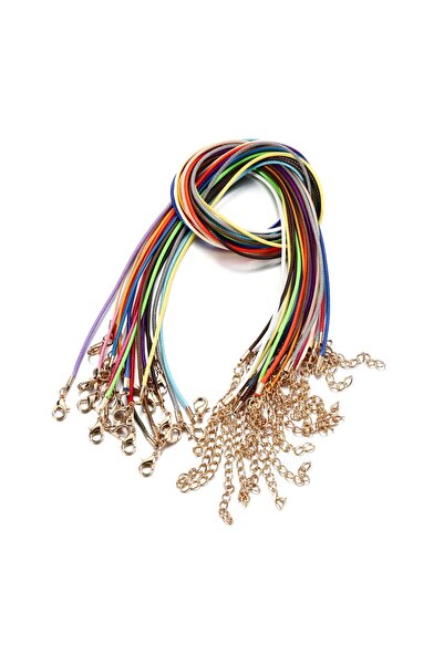 Choice 50cm x 1.5mm mixed 10pcs 1.5mm Handmade Leather With Lobster Clasp Str...