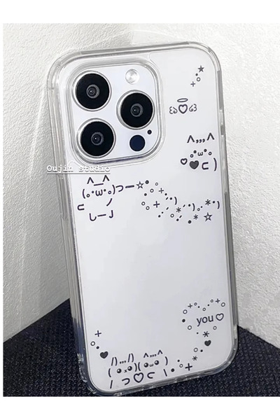 Choice24 iPhone 14 B Korean Ins Transparent Line Pattern Cute Phone Case For ...