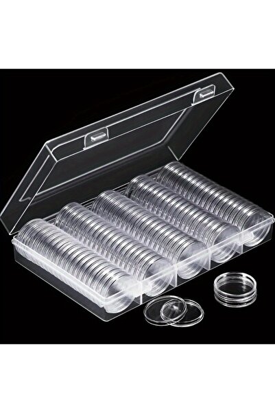 Choice1 100pcs 27mm 100Pcs Clear Coin Capsule Holder Case 27/30mm Transparent...