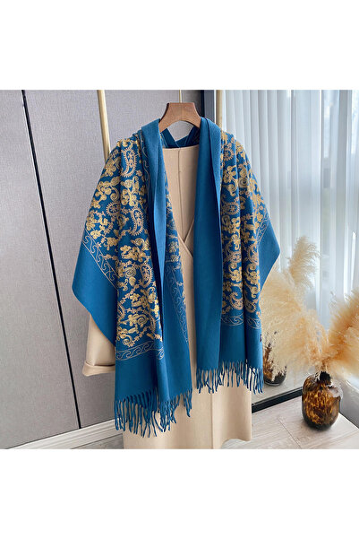 choice2 Blue New Pashmina Cashmere Blend Mujer Bufanda Scarves Warm Echarpes ...