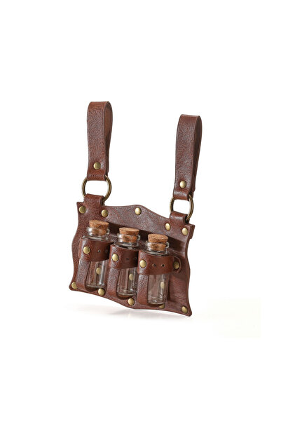 Choice4 StyleH 4PCS Medieval belt, glass magic bottle with bottle cover, copp...