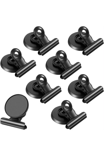 Choice 8Pcs-Black Strong Magnets Magnetic Clips Bulldog Clips Heavy Duty Magn...