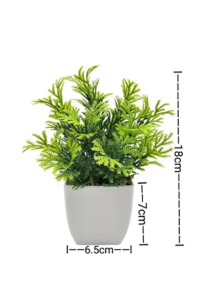Choice 1pc Pine needle 1pc Artificial Plants with Plastics Pots Perfect Green...