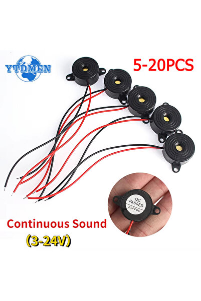 Choice1 YTDMEN 5pcs 5-20PCS High Decibel Buzzer SFM-20B DC 3-24V Continuous S...