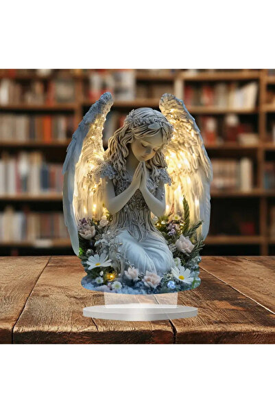 Choice Radiant Praying Angel Statue - A Calming And Warm Desktop Decoration, ...