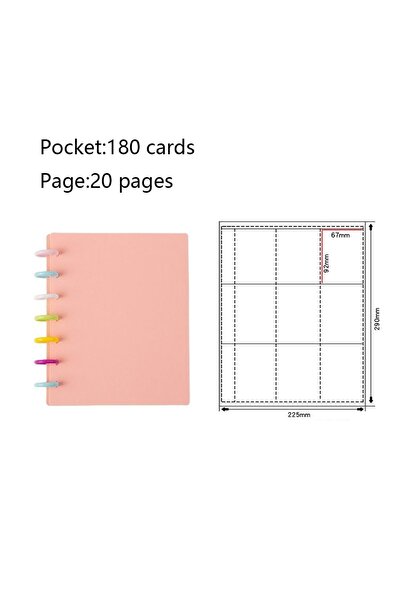 Choice B-Pink-20 pages 3Inch Kpop Photo Album Solid Colour Insert Loose-leaf ...