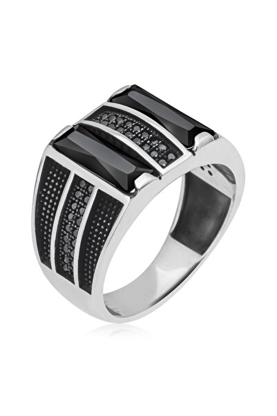 choice2 8 DG13301 Vintage Silver Plated Stainless Steel Zircon Ring for Men B...