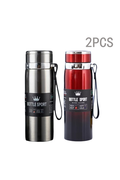 Choice 1000ML Steel Red 2PCS 1000ml Thermal Water Bottle Thermos Vacuum Flask...