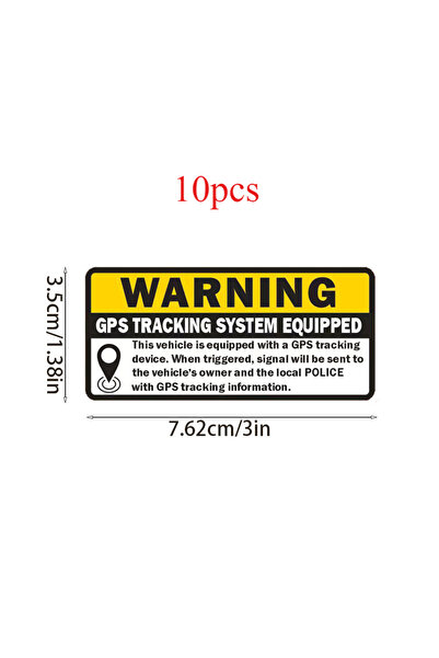 Choice 10pcs 10Pcs GPS Tracking Alarm Sticker Reflective Bicycle Warning Stic...
