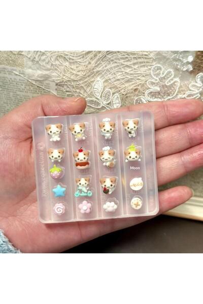 Choice ONESIZE 1pcs 3D Relief Silicone Nail Art Molds Cartoon Animal Cat Desi...