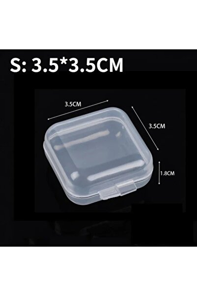 Choice4 100pcs S 5/20/100pcs Mini Storage Box Transparent Square Plastic Box ...