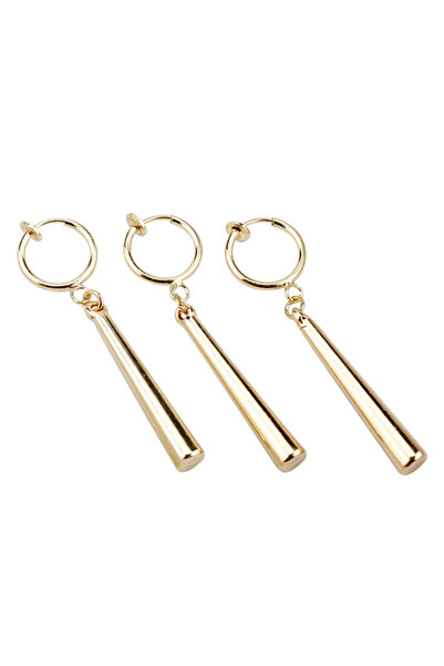 Choice6 E242-2 Anime One Piece Sauron Zoro Dripping Male Earrings Fake Clip M...