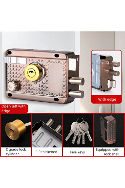 choice2 left with edge Exterior Stainless Steel Door Locks Security Anti-thef...