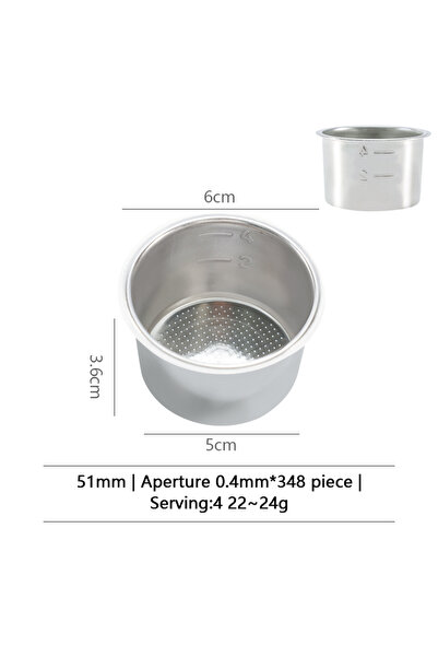 Choice4 51mm 4cups Coffee Filter Basket 51mm 54mm 58MM Stainless Steel Replac...