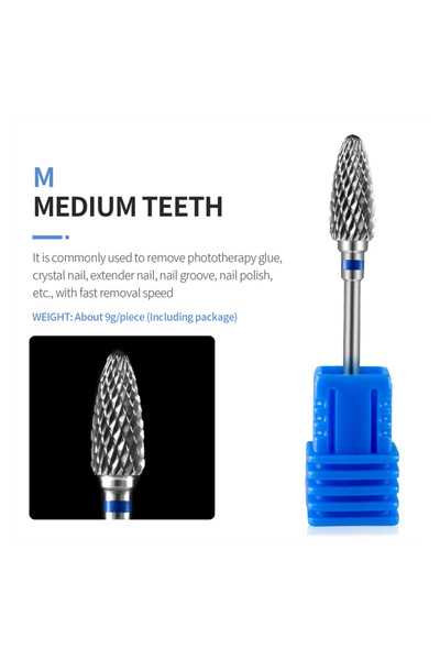 Choice5 Medium teeth High Speed Steel Nail Drill Bits Electric Manicure Drill...
