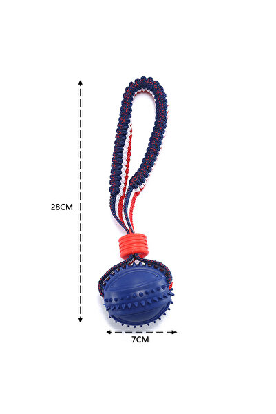 Choice BlueA Dog Ball Toy with Rope Interactive Teeth Cleaning Balls for Smal...