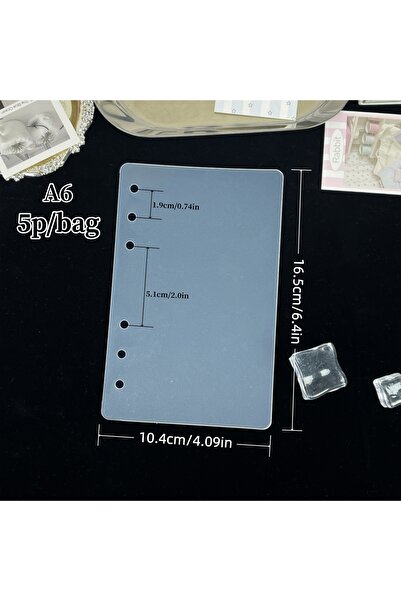 Choice8 A6 Db 5Pcs 5/10/15Pcs/Bag A5/A6/A7/M5 Loose-Leaf Dividers, Semi-Trans...