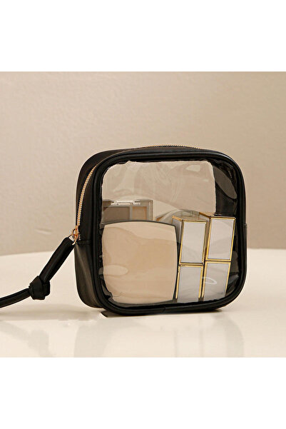 Choice3 Black S PVC Clear Makeup Case Toiletry Bag Multipurpose Travel Kit Po...