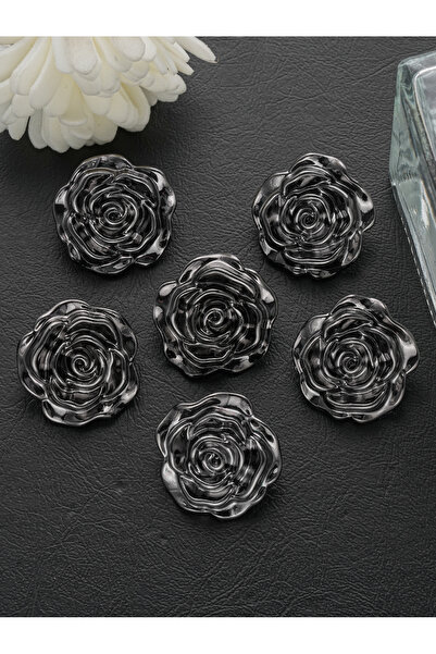 choice2 1.5cm-10pcs 3 10/50pcs Retro Rose Metal Buttonfor Clothing, Jackets, ...