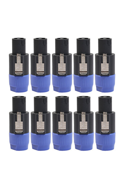 APWIKOGER 10pcs Speakon NL4FC 4Pin Locking Amp Speaker Connector 4Pole Long T...