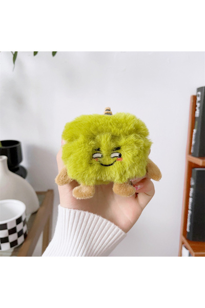 Choice For Airpods Pro 3 Grass Green Cute Cartoon Fur Earphone Case for Airpo...