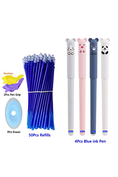 Choice Blue-57Pcs Set 37/57Pcs/set 0.5mm Erasable Gel Pens Animals Panda Eras...