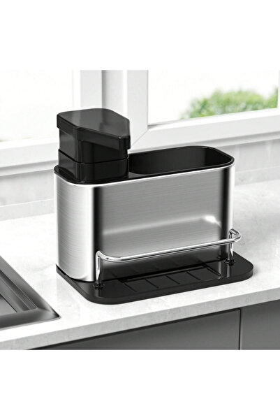 Choice Dish Soap Dispenser 3-in-1 Kitchen Stainless Steel Tableware Soap Disp...