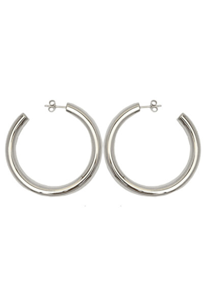 Choice5 M - 40mm Silver Stainless Steel Classic Gold Color Hollow Thick Loop ...