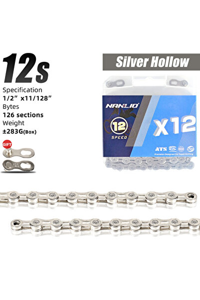 Choice X12 Sliver hollow Nanlio Bike Chain X8 X9 X10 X11 X12 MTB Road Bicycle...
