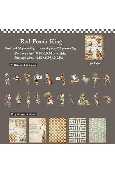 Choice1 D 25 pcs Alice theme DIY collage dceorative paper Scrapbooking Materi...