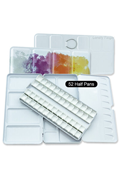 Choice L Color-52 Empty Metal Watercolor Tin Palette Box With 14/26/52pcs Det...