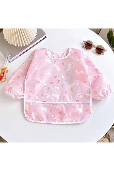 Choice11 0-3year style 13 Waterproof Full Sleeve Baby Bibs Children Apron Lon...