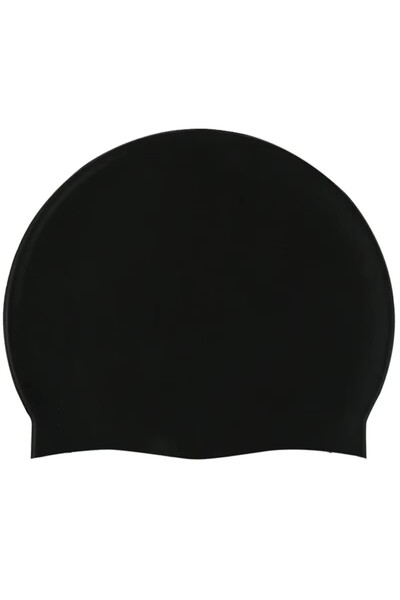 Choice6 One Size C164-Black-1pcs Swimming Cap Silicone Waterproof Swim Hat fo...