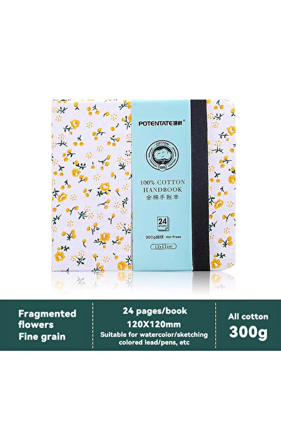Choice16 Flower 100% Cotton Square Watercolor Sketchbook 300gsm Paper Folded ...