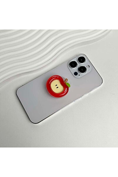 Choice Red Apple Cute Fruit Series Mmobile phone Holder Resin Material Red So...