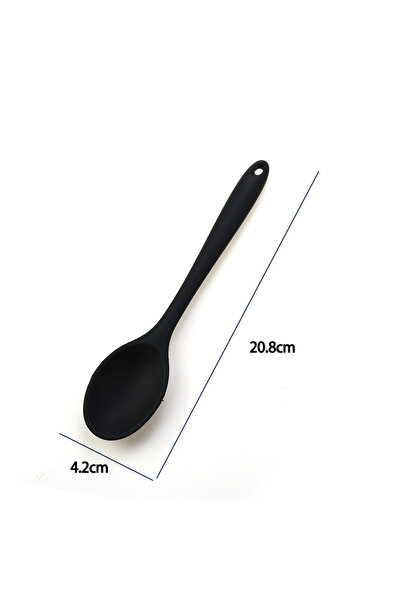 Choice M F Black For Better Life 1Pc Soft Silicone Spoon Stirring Long Handle...